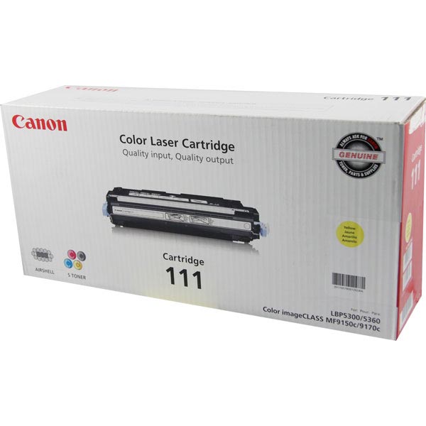 Canon 1657B001AA (CRG-111Y) OEM Yellow Toner Printer Cartridge