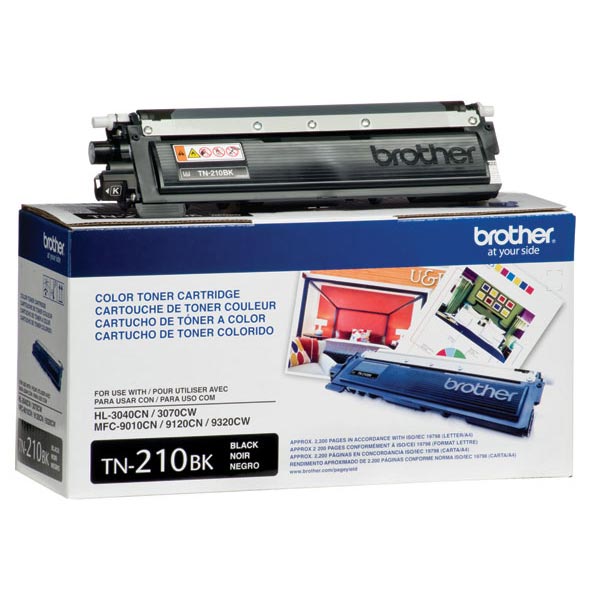 Brother TN-210BK OEM Black Toner Cartridge