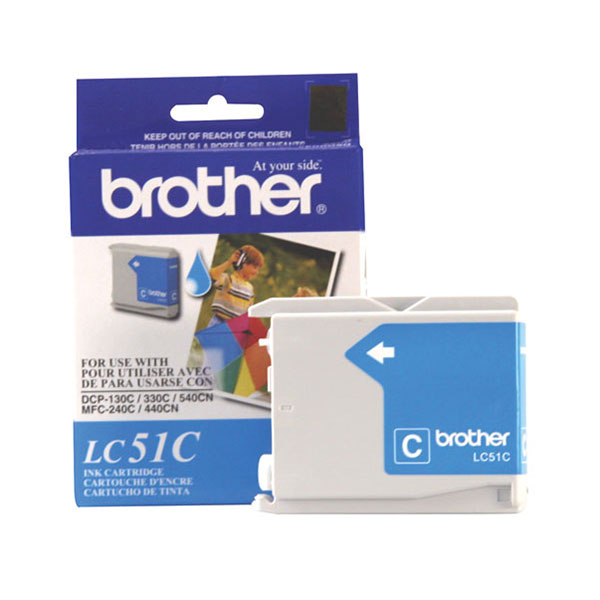 Brother LC-51C OEM Cyan Inkjet Cartridge