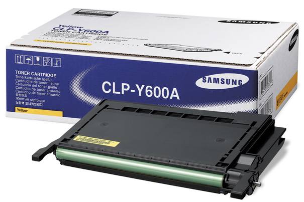 Samsung CLP-Y600A OEM Yellow Toner Cartridge