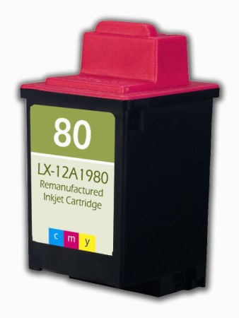 Premium 12A1980 (Lexmark #80) Compatible Lexmark Tri Color Inkjet Cartridge