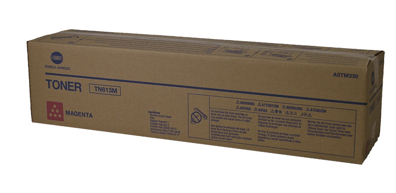 Konica Minolta A0TM330 (TN-613M) OEM Magenta Toner Cartridge