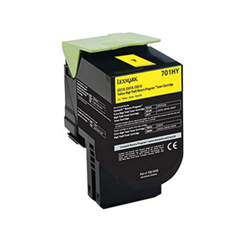 Premium 70C1HY0 (Lexmark #701HY) Compatible Lexmark Yellow Toner Cartridge