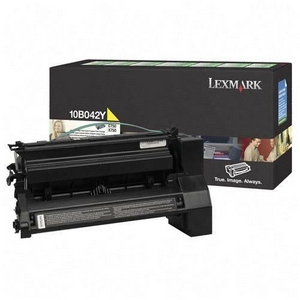 Lexmark 10B042Y OEM High Yield Yellow Toner Cartridge