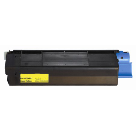 Premium 43034801 (Type C6) Compatible Okidata Yellow Toner Cartridge