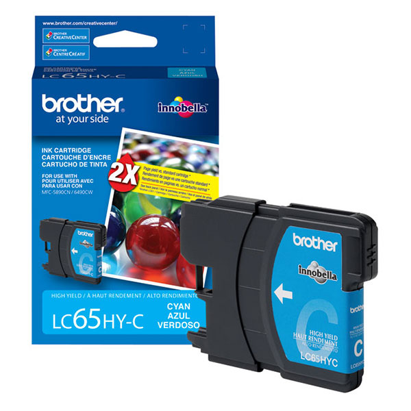 Brother LC-65HYC OEM Cyan Inkjet Cartridge