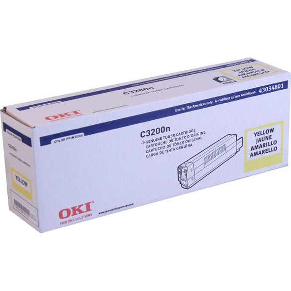Okidata 43034801 (Type C6) OEM Yellow Toner Cartridge