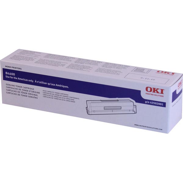 Okidata 43502001 OEM Black Toner Cartridge