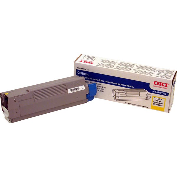 Okidata 43487733 OEM Yellow Toner Cartridge