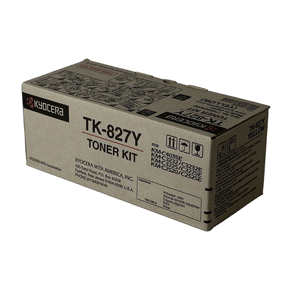 Kyocera Mita 1T02FZAUS0 (TK-827Y) OEM Yellow Toner Cartridge