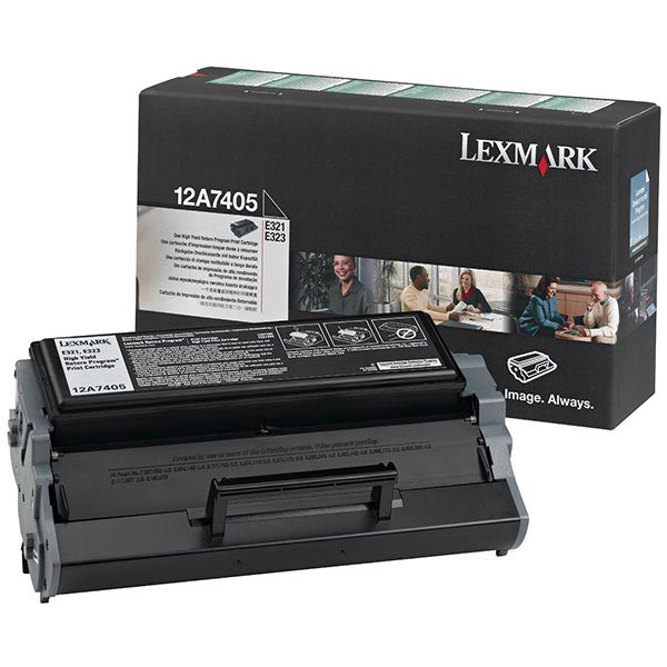 Lexmark 12A7405 OEM High Yield Black Toner Cartridge