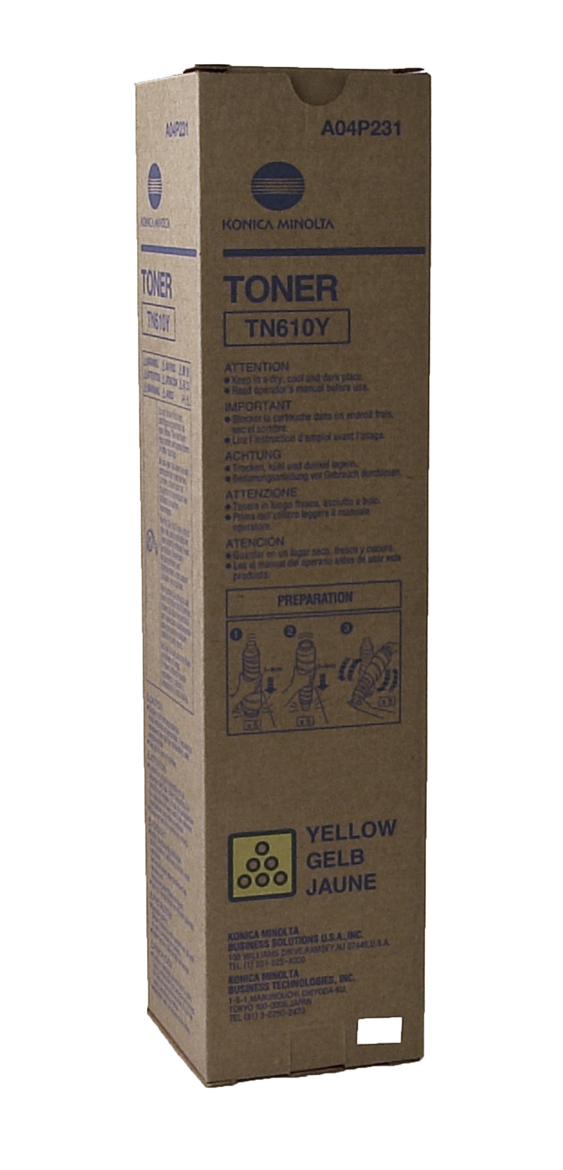 Konica Minolta A04P231 (TN-610Y) OEM Yellow Toner
