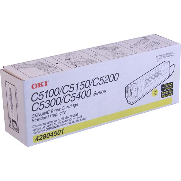 Okidata 42804501 OEM Yellow Laser Toner Cartridge