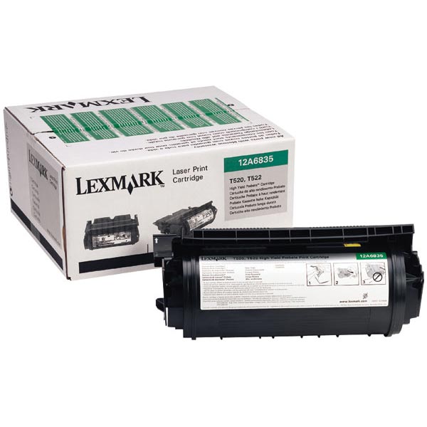 Lexmark 12A6835 OEM Black Toner Cartridge