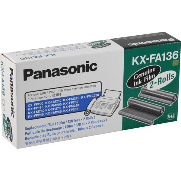 Panasonic KX-FA136 OEM Black Thermal Fax Ribbons