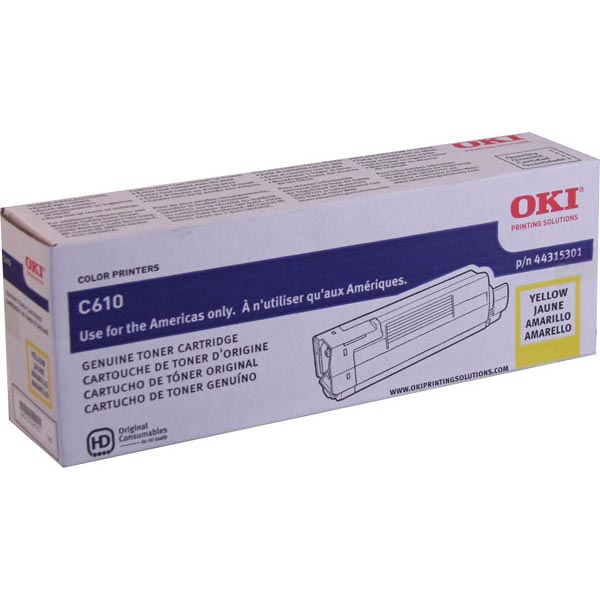 Okidata 44315301 OEM Yellow Toner Cartridge