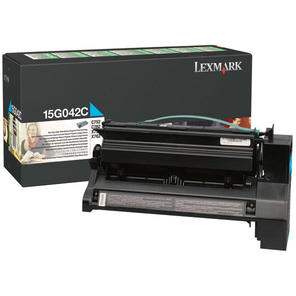 Lexmark 15G042C OEM Cyan Toner Cartridge