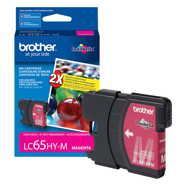 Brother LC-65HYM OEM High Yield Magenta Inkjet Cartridge