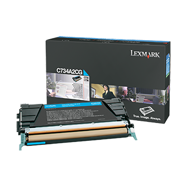 Lexmark C734A2CG OEM Cyan Toner Cartridge