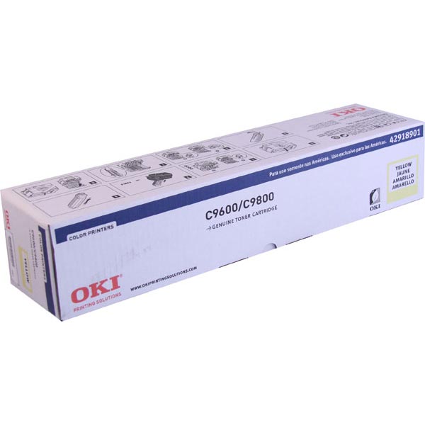Okidata 42918901 (Type C7) OEM Yellow Toner Cartridge