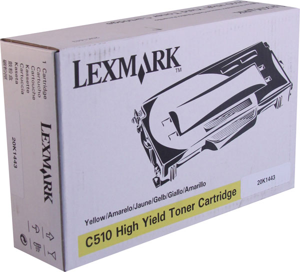Lexmark 20K1443 OEM High Yield Yellow Toner Printer Cartridge