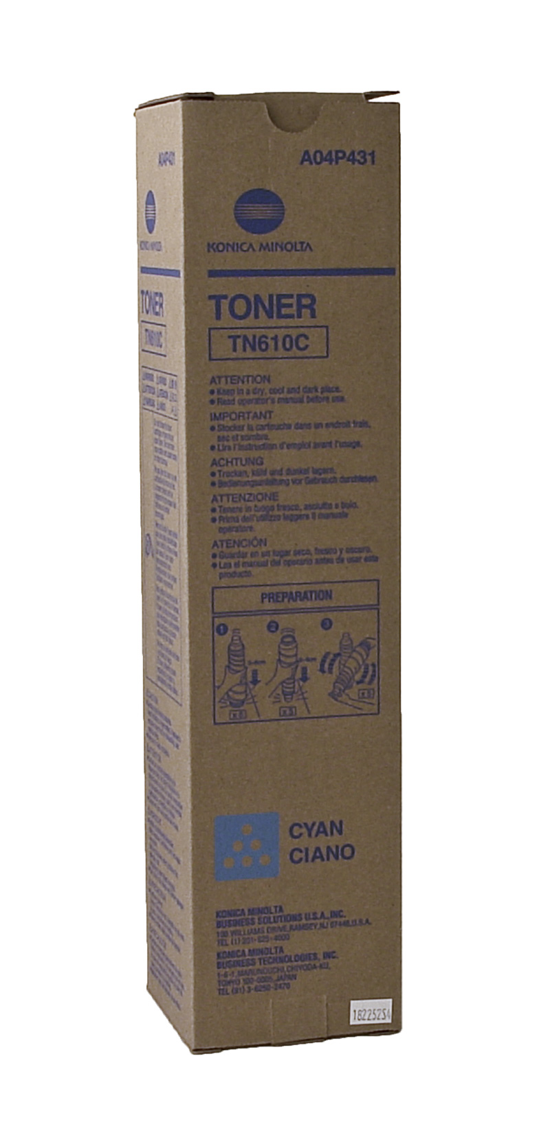 Konica Minolta A04P431 (TN-610C) OEM Cyan Toner