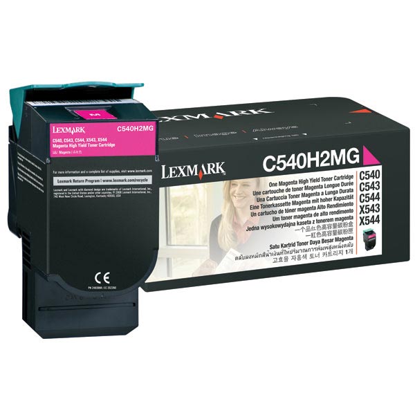 Lexmark C540H2MG OEM Magenta Toner Cartridge