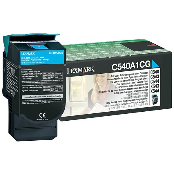 Lexmark C540A1CG OEM Cyan Toner Cartridge