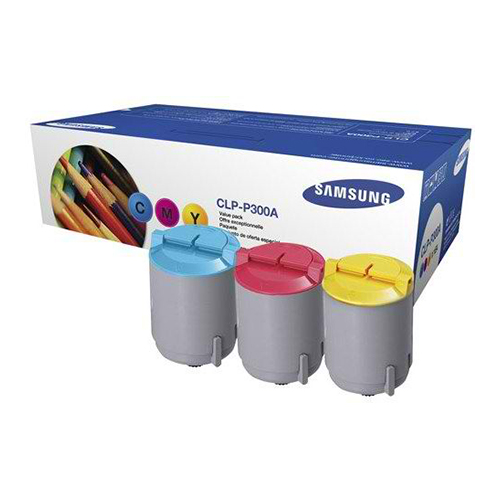 Samsung CLP-P300A OEM Black, Magenta, Yellow, Cyan Toner Cartridge (value bundle, 4pk)