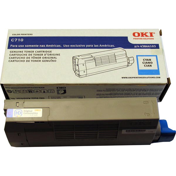 Okidata 43866103 OEM Cyan Toner Cartridge