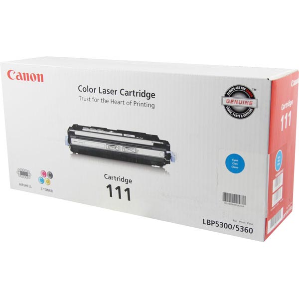 Canon 1659B001AA (CRG-111C) OEM Cyan Toner Printer Cartridge
