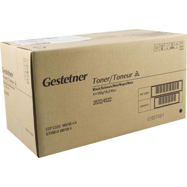 Gestetner 89887 OEM Black Toner Bottles (4 pk)