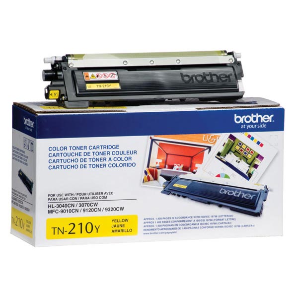 Brother TN-210Y OEM Yellow Toner Cartridge