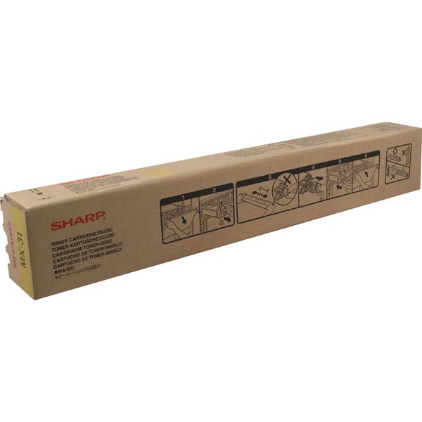 Sharp MX-31NTYA OEM Yellow Laser Toner Cartridge