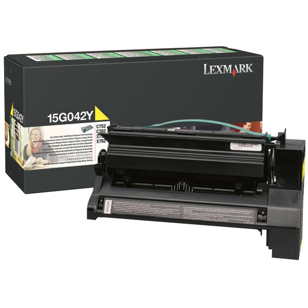 Lexmark 15G042Y OEM Yellow Toner Cartridge