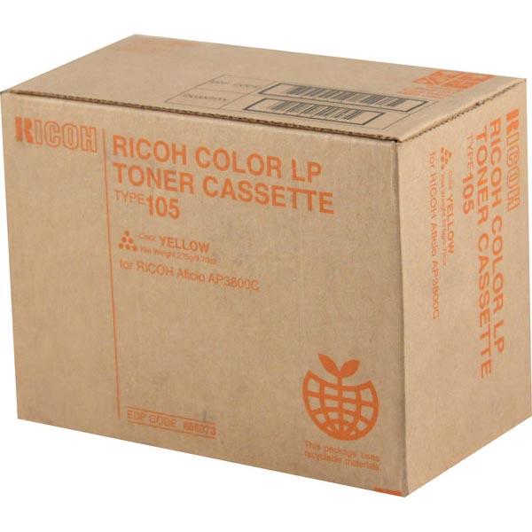 Ricoh 885373 (Type 105) OEM yellow Laser Toner Cartridge