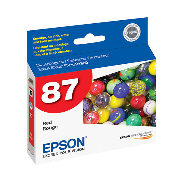 Epson T087720 (Epson 87) OEM Red Inkjet Cartridge