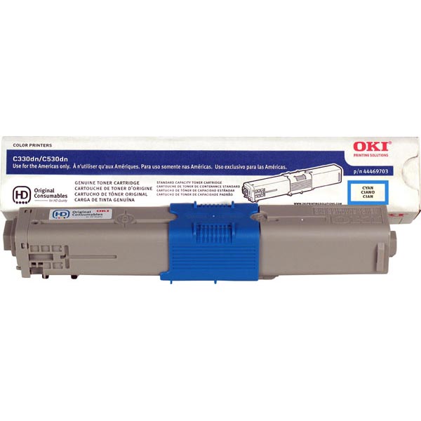 Okidata 44469703 OEM Cyan Toner Cartridge