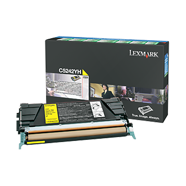 Lexmark C5242YH OEM Yellow Laser Toner Cartridge