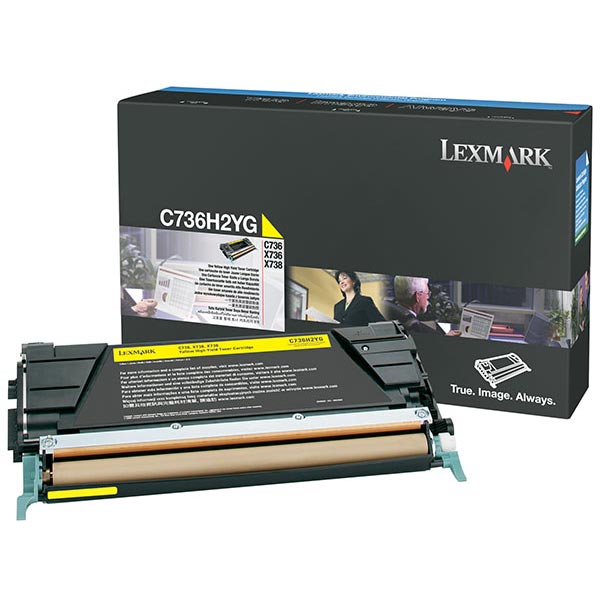 Lexmark C736H2Y OEM Yellow Laser Toner Cartridge