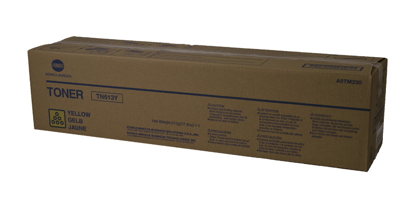 Konica Minolta A0TM230 (TN-613Y) OEM Yellow Toner Cartridge